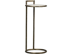 Gibson White Round End Table - Ornate Home