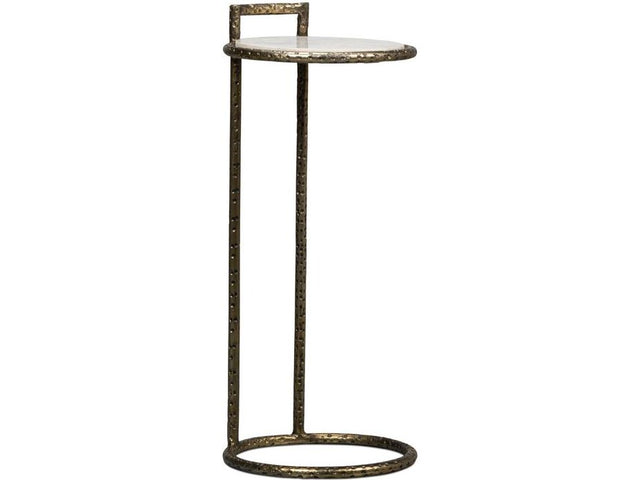 Gibson White Round End Table - Ornate Home