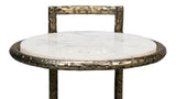 Gibson White Round End Table - Ornate Home