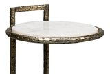Gibson White Round End Table - Ornate Home