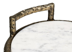Gibson White Round End Table - Ornate Home