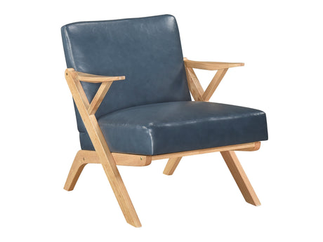 Gideon Blue Light wood Accent Chair - Ornate Home