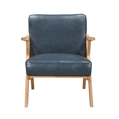 Gideon Blue Light wood Accent Chair - Ornate Home