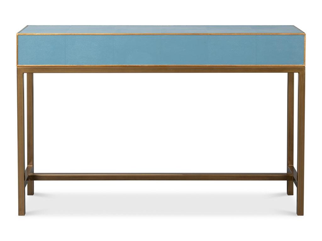 Gideon Blue Shagreen Console - Ornate Home