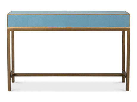 Gideon Blue Shagreen Console - Ornate Home