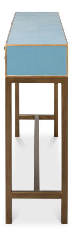 Gideon Blue Shagreen Console - Ornate Home