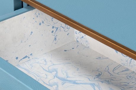 Gideon Blue Shagreen Console - Ornate Home