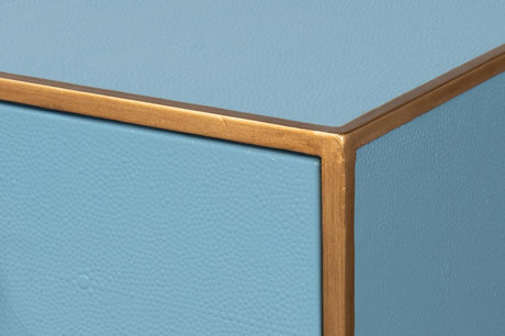 Gideon Blue Shagreen Console - Ornate Home