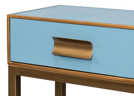 Gideon Blue Shagreen Console - Ornate Home