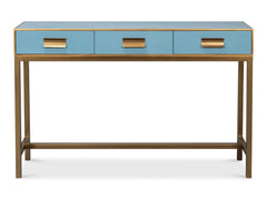 Gideon Blue Shagreen Console - Ornate Home