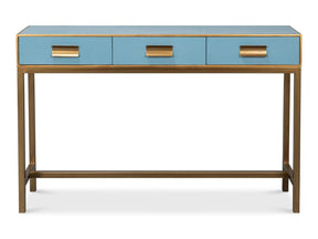 Gideon Blue Shagreen Console - Ornate Home