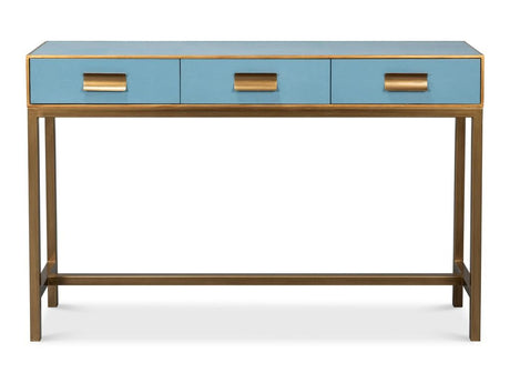 Gideon Blue Shagreen Console - Ornate Home