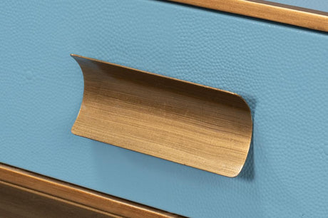 Gideon Blue Shagreen Console - Ornate Home