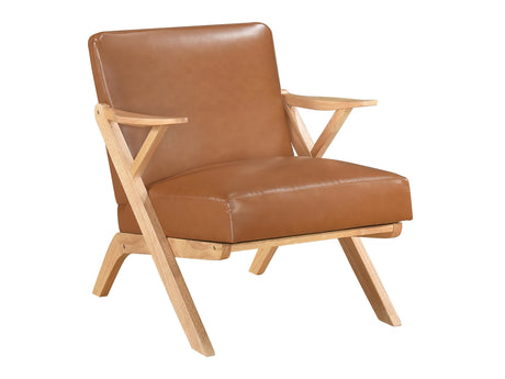 Gideon Brown Light wood Accent Chair - Ornate Home