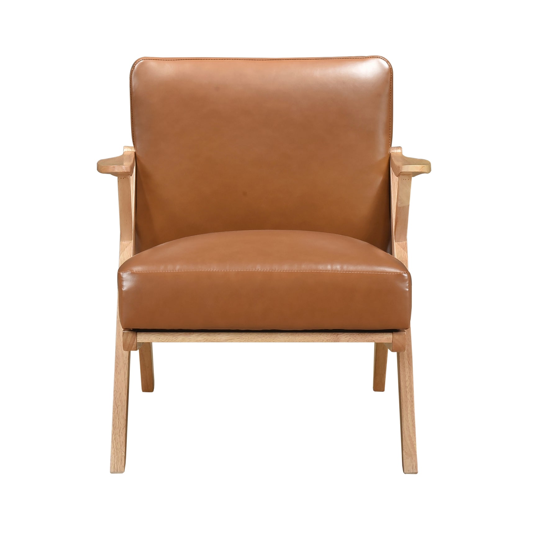 Gideon Brown Light wood Accent Chair - Ornate Home