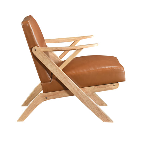 Gideon Brown Light wood Accent Chair - Ornate Home