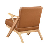 Gideon Brown Light wood Accent Chair - Ornate Home