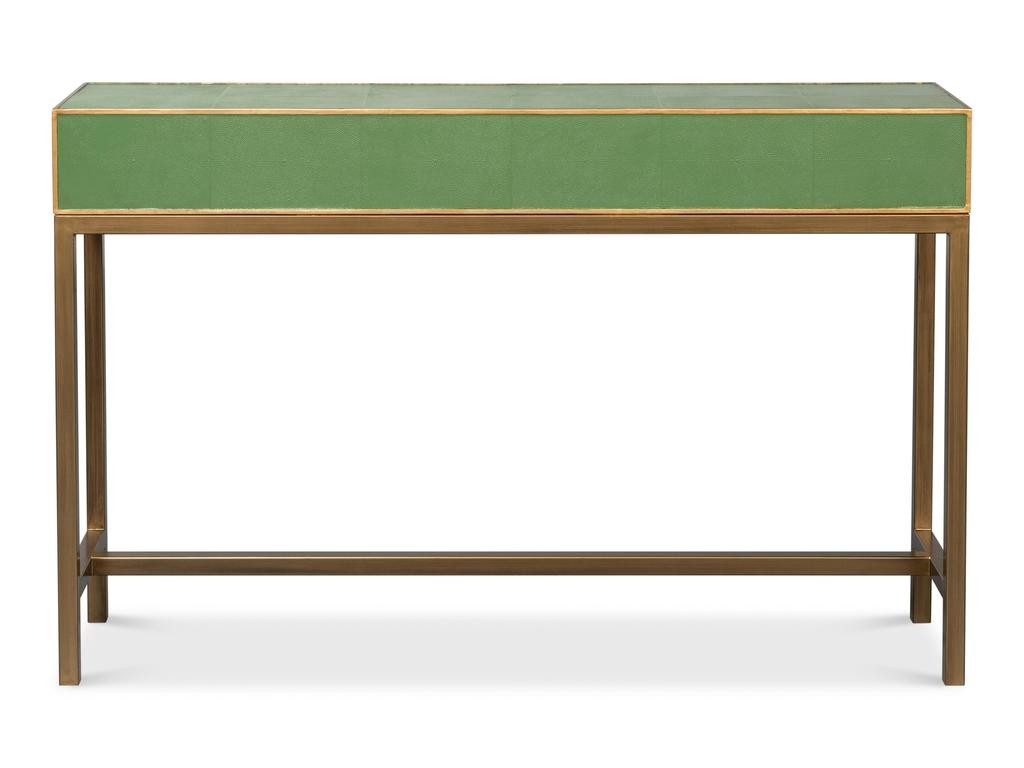 Gideon Green Shagreen Console - Ornate Home