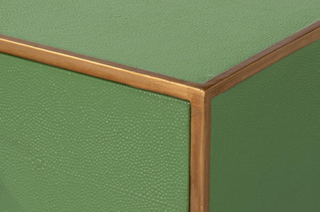 Gideon Green Shagreen Console - Ornate Home