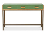 Gideon Green Shagreen Console - Ornate Home