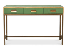 Gideon Green Shagreen Console - Ornate Home