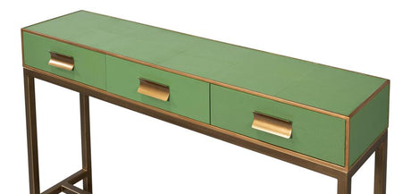 Gideon Green Shagreen Console - Ornate Home