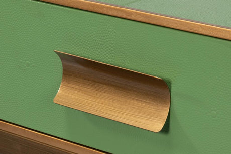 Gideon Green Shagreen Console - Ornate Home