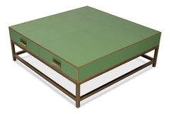 Gideon Green Square Coffee Table - Ornate Home