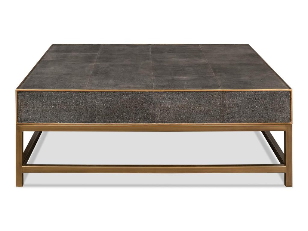 Gideon Grey Shagreen Coffee Table - Ornate Home