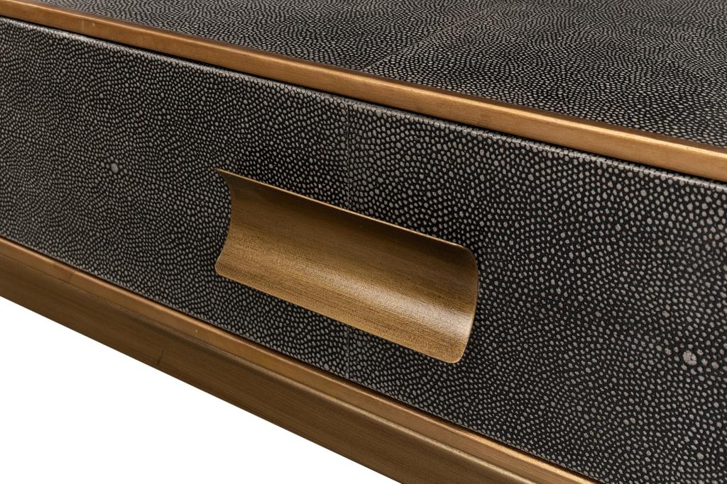 Gideon Grey Shagreen Coffee Table - Ornate Home