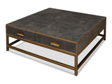 Gideon Grey Shagreen Coffee Table - Ornate Home