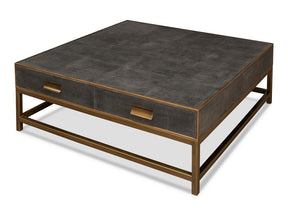 Gideon Grey Shagreen Coffee Table - Ornate Home