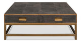 Gideon Grey Shagreen Coffee Table - Ornate Home