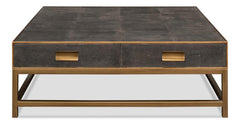 Gideon Grey Shagreen Coffee Table - Ornate Home
