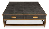 Gideon Grey Shagreen Coffee Table - Ornate Home
