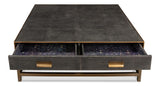 Gideon Grey Shagreen Coffee Table - Ornate Home