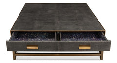 Gideon Grey Shagreen Coffee Table - Ornate Home