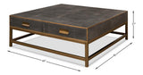 Gideon Grey Shagreen Coffee Table - Ornate Home