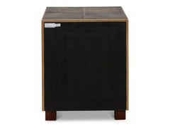 Gideon Grey Three Drawer Side Table - Ornate Home