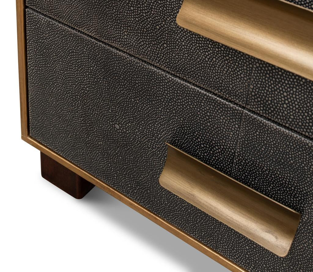 Gideon Grey Three Drawer Side Table - Ornate Home