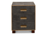 Gideon Grey Three Drawer Side Table - Ornate Home