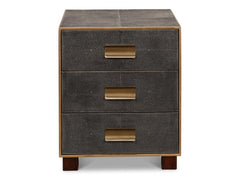 Gideon Grey Three Drawer Side Table - Ornate Home
