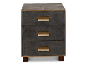 Gideon Grey Three Drawer Side Table - Ornate Home