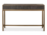 Gideon Shagreen Grey Console Table - Ornate Home