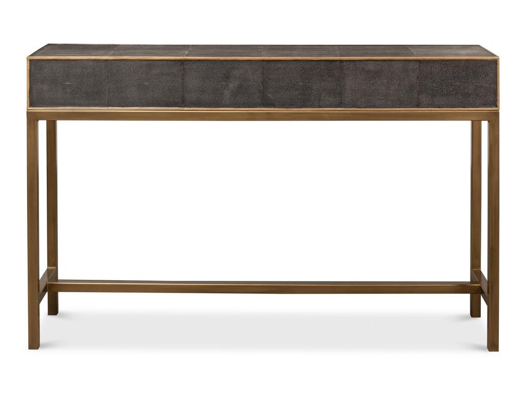 Gideon Shagreen Grey Console Table - Ornate Home