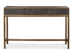 Gideon Shagreen Grey Console Table - Ornate Home