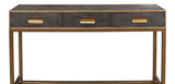 Gideon Shagreen Grey Console Table - Ornate Home