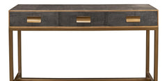 Gideon Shagreen Grey Console Table - Ornate Home