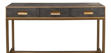 Gideon Shagreen Grey Console Table - Ornate Home
