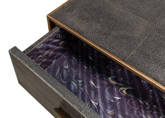 Gideon Shagreen Grey Console Table - Ornate Home